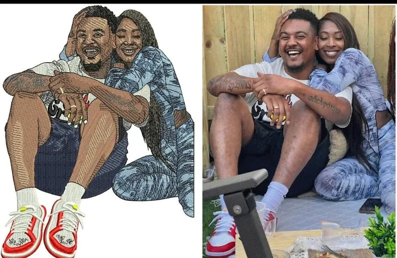 (com detalhes faciais) Moletom bordado colorido personalizado - 💕 Melhor Presente de Dia dos Namorados💕